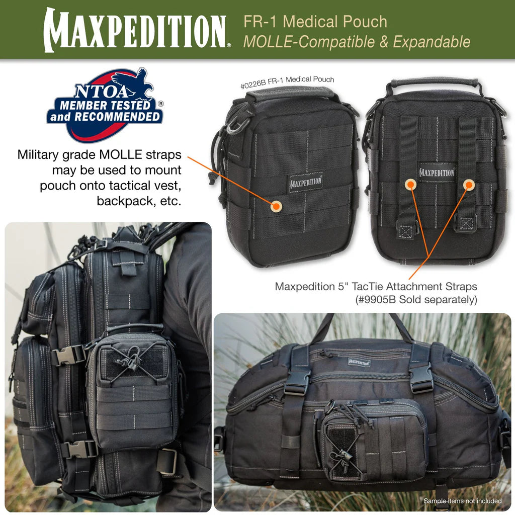 Maxpedition FR-1 Medical Pouch, Black