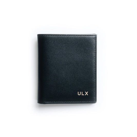 ULX Leather Bifold Wallet - Black & Gold