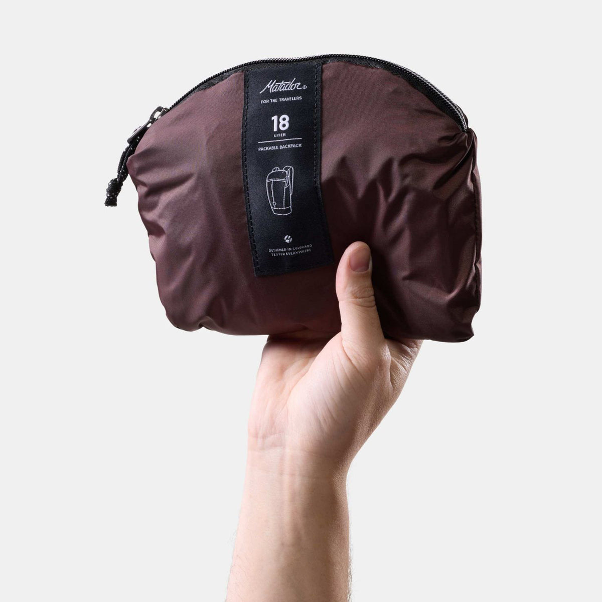 Matador Zipper Packable Backpack 18L, Garnet