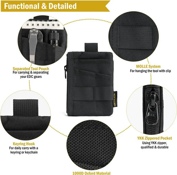 Viperade VE28 6-in-1 EDC Pouch, Black