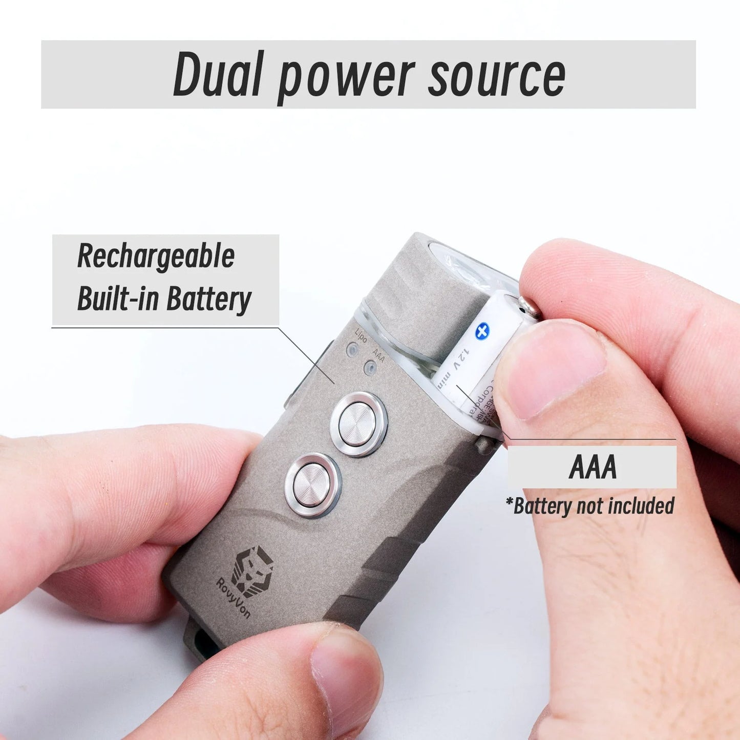 RovyVon Angel Eyes E3 Plus EDC Flashlight 6500K, Marble
