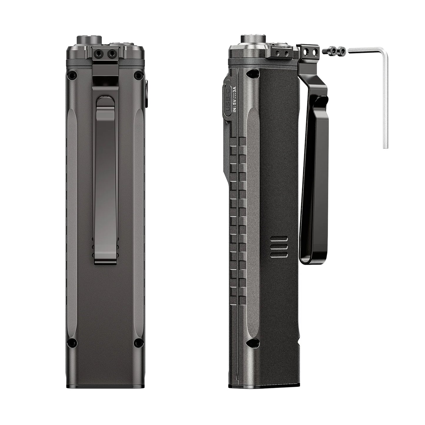 RovyVon Angel Eyes E90 Flat EDC Flashlight 7000K, Gunmetal