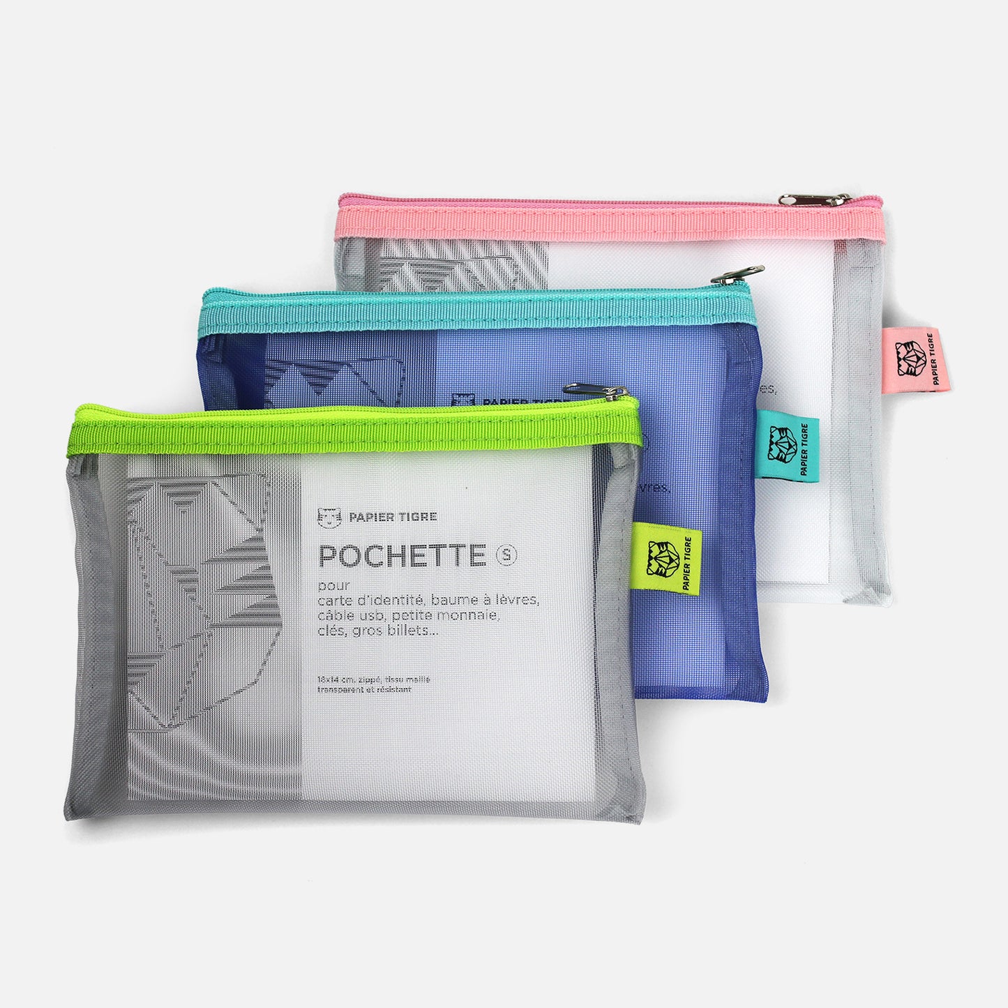 Papier Tigre Mesh Pocket S, Lime