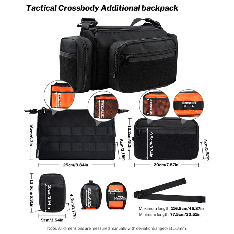 Viperade CHW3 Ultimate EDC Modular Bag System Sling bag KIT, XPAC Black