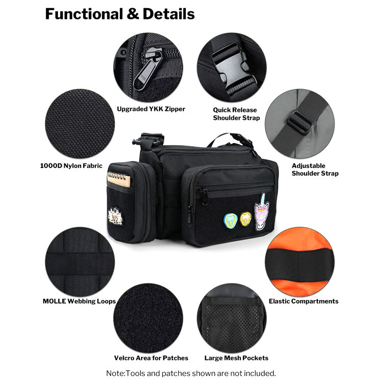 Viperade CHW3 Ultimate EDC Modular Bag System Sling bag KIT, XPAC Black