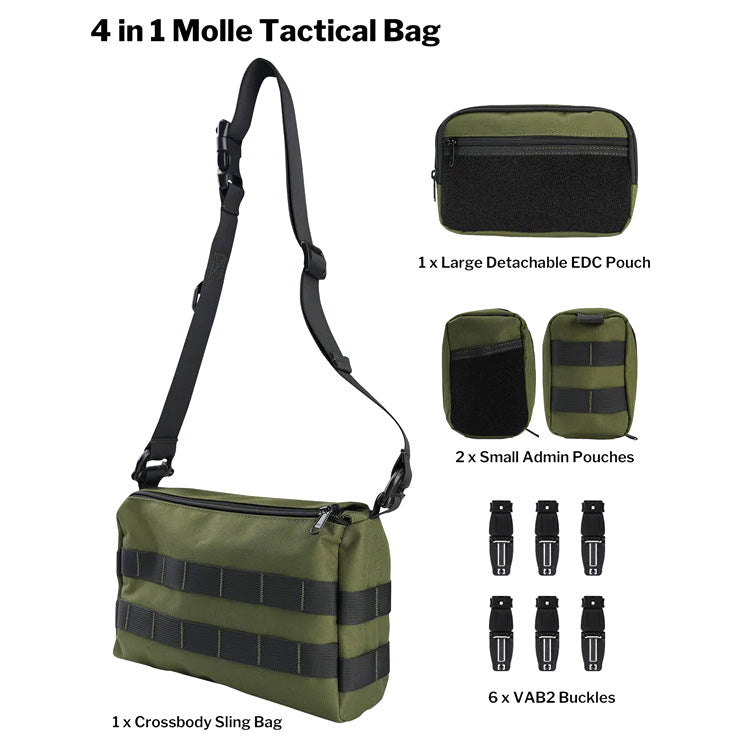Viperade CHW3 Ultimate EDC Modular Bag System Sling bag KIT, XPAC Black