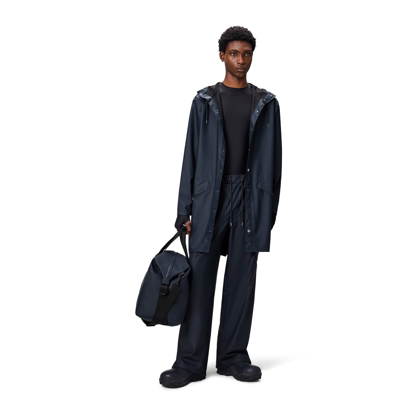 Rains Long Jacket, Navy