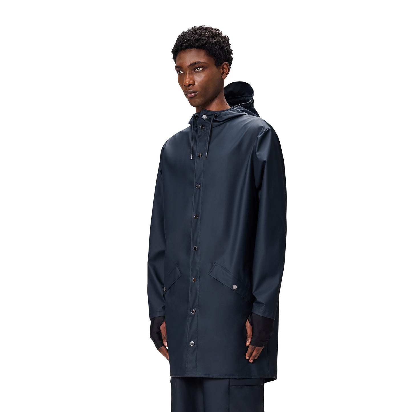Rains Long Jacket, Navy