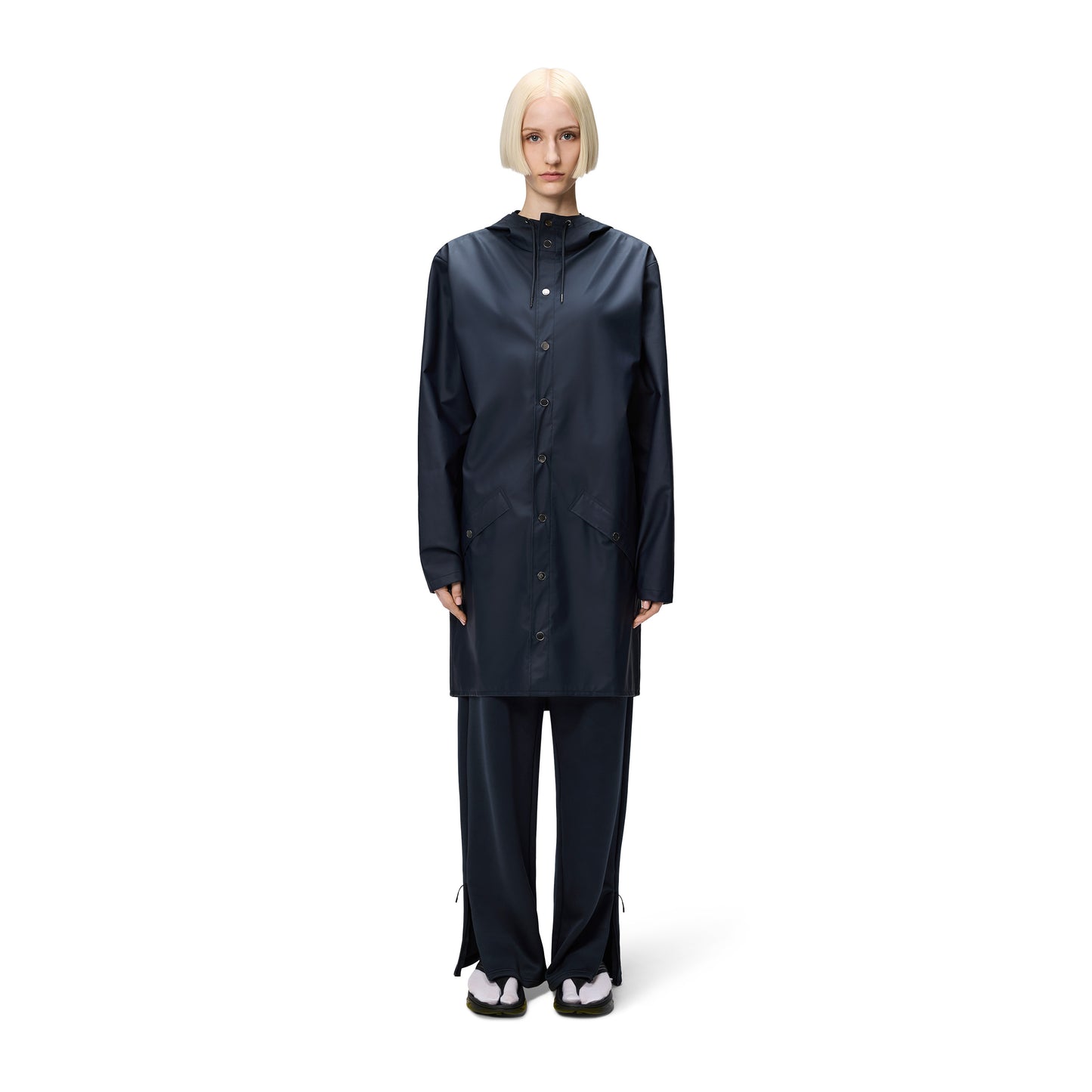 Rains Long Jacket, Navy