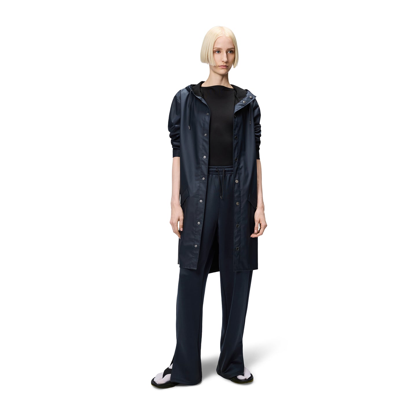 Rains Long Jacket, Navy