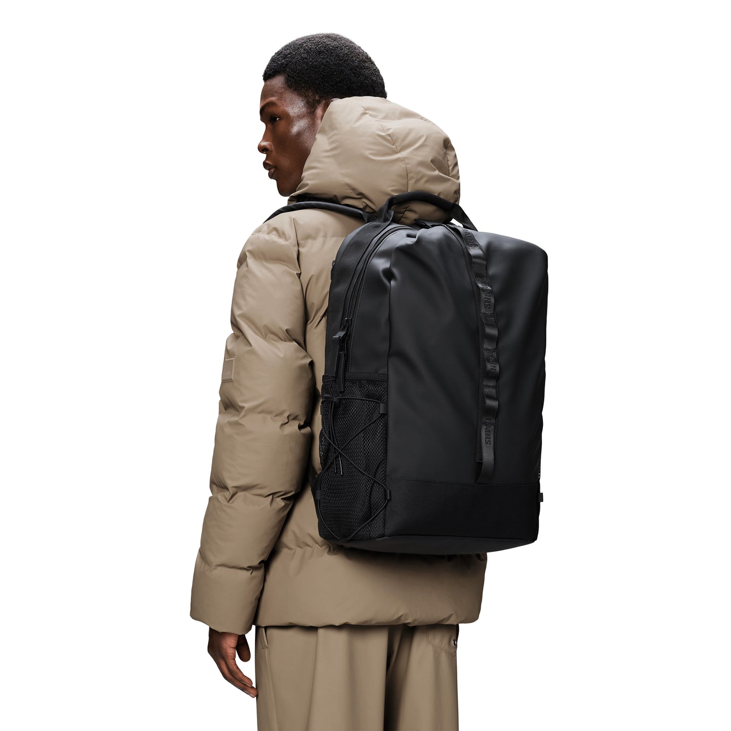Rains Trail Clip Front Backpack, Black