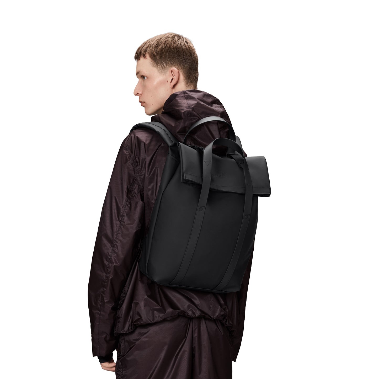 Rains 2 Way Tote Backpack, Black