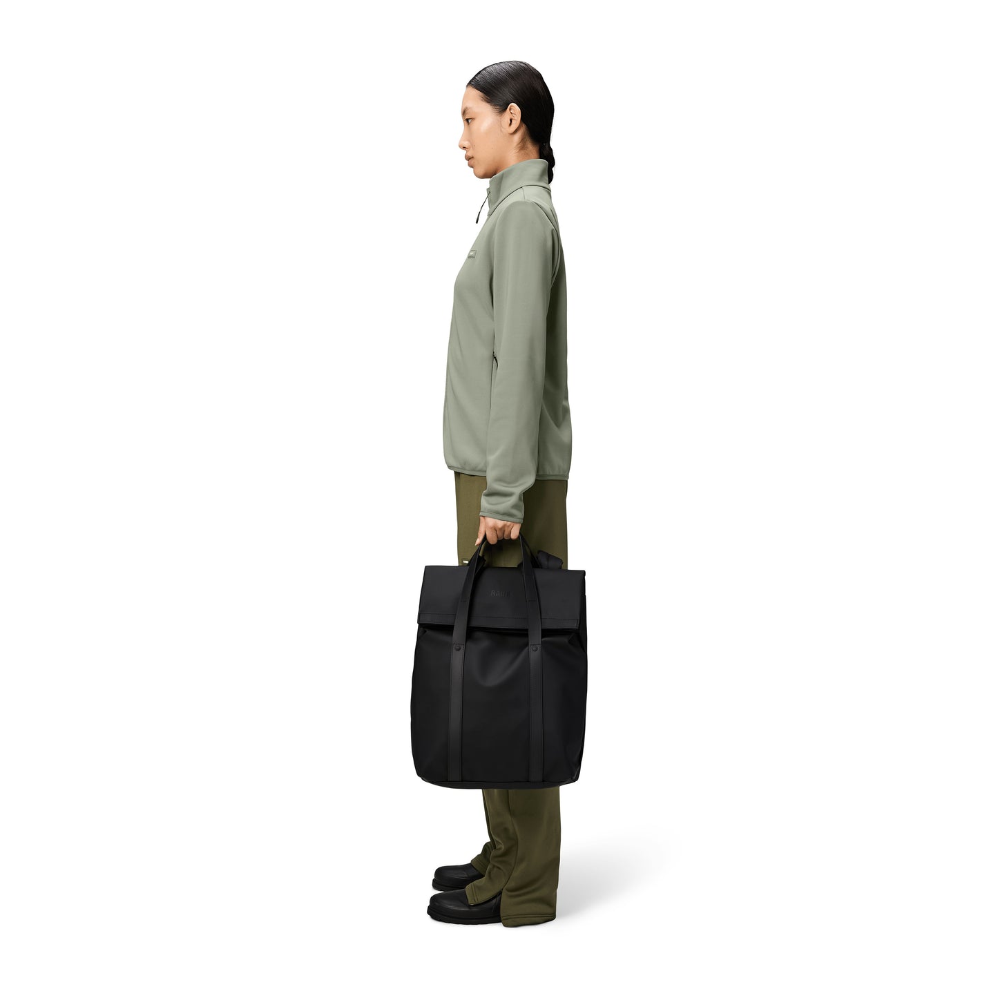 Rains 2 Way Tote Backpack, Black