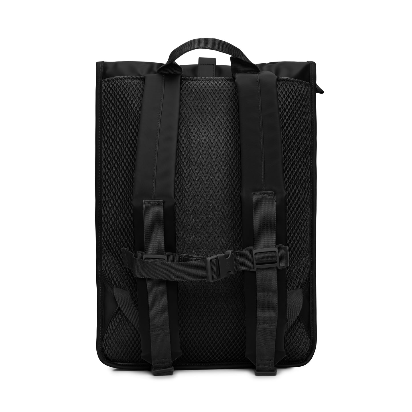 Rains Rolltop Rucksack, Black Grain