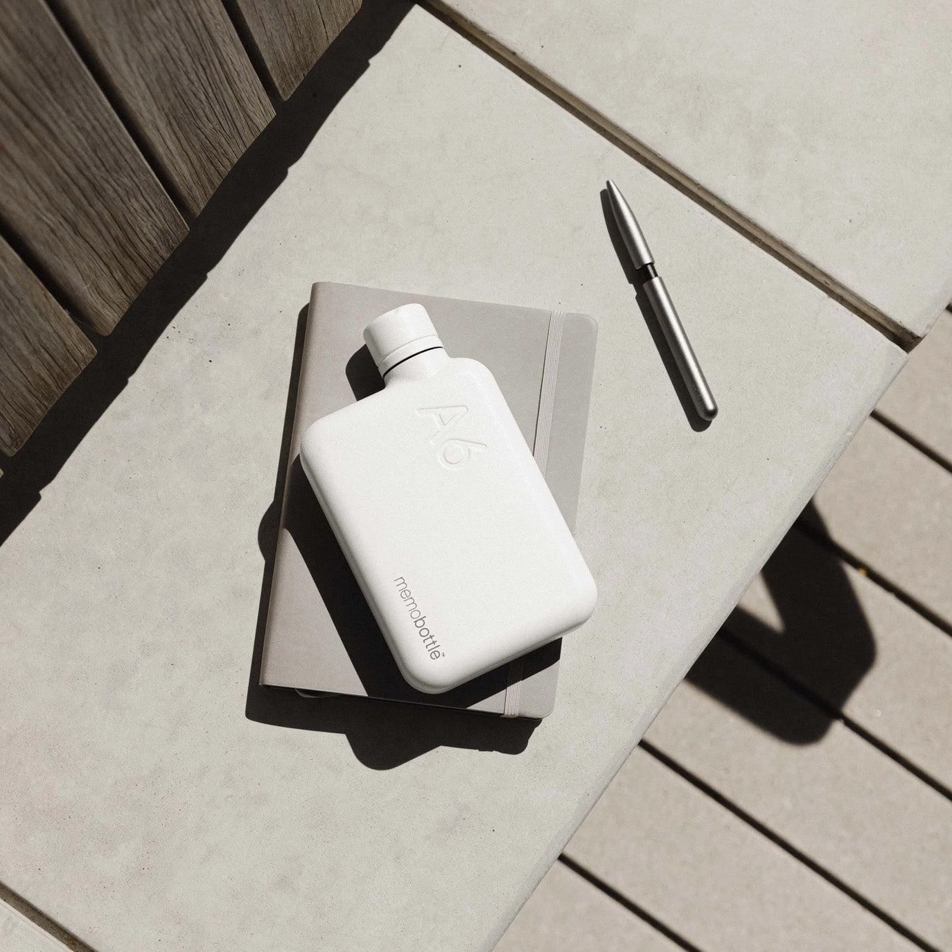 Memobottle™ A6 Stainless Steel White, 500ml