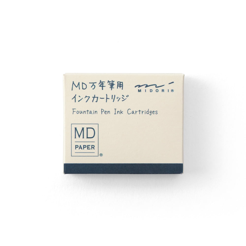 Midori Cartridge MD Fountain Pen, Blue Black