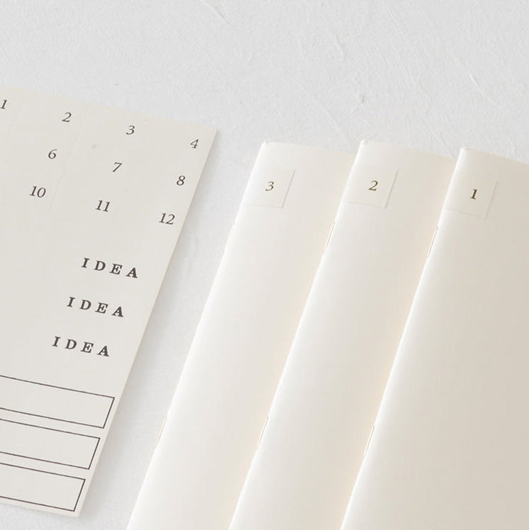 Midori MD Notebook Light B6 Slim 3pcs Pack, Blank