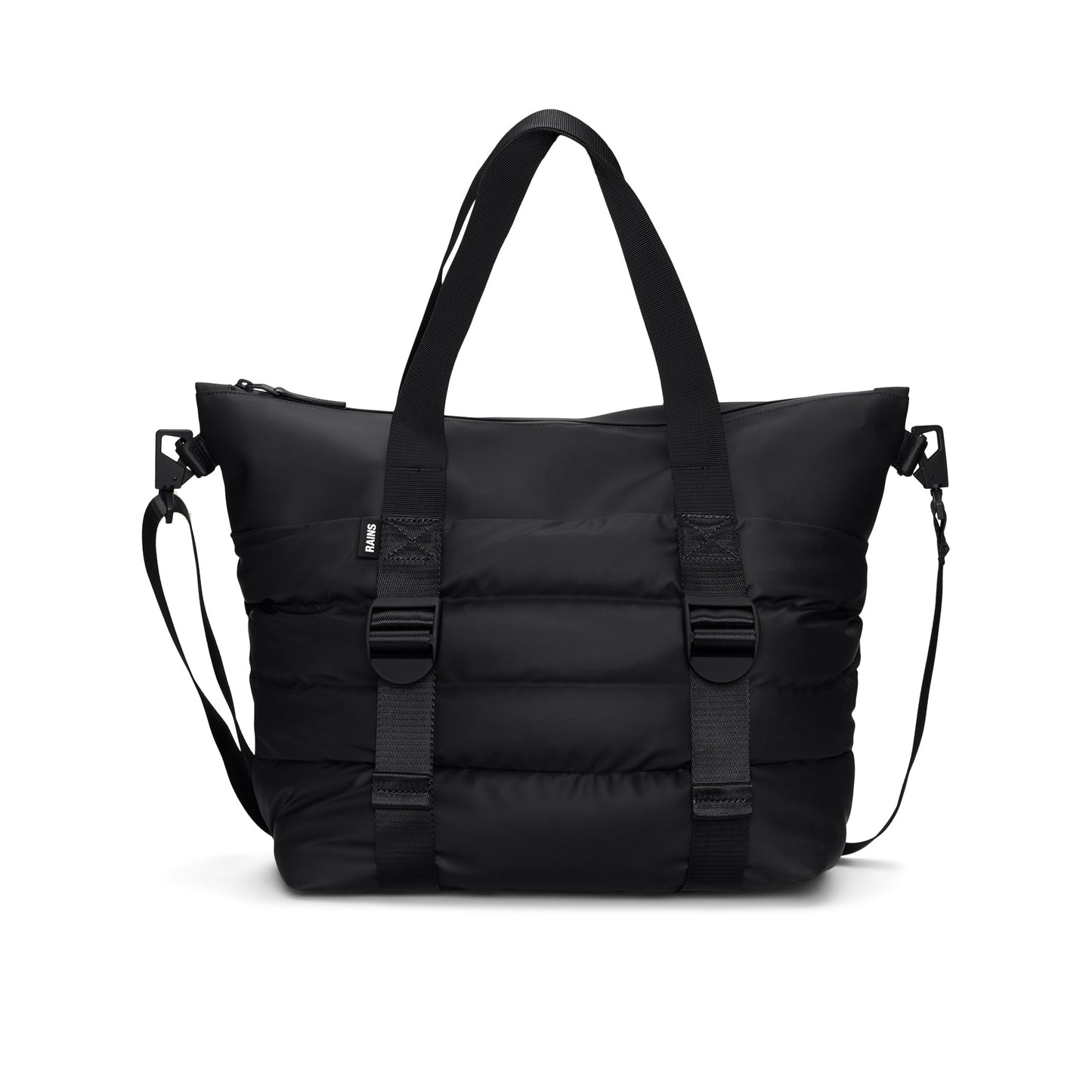 Rains Puffer Mix Tote Bag Mini, Black
