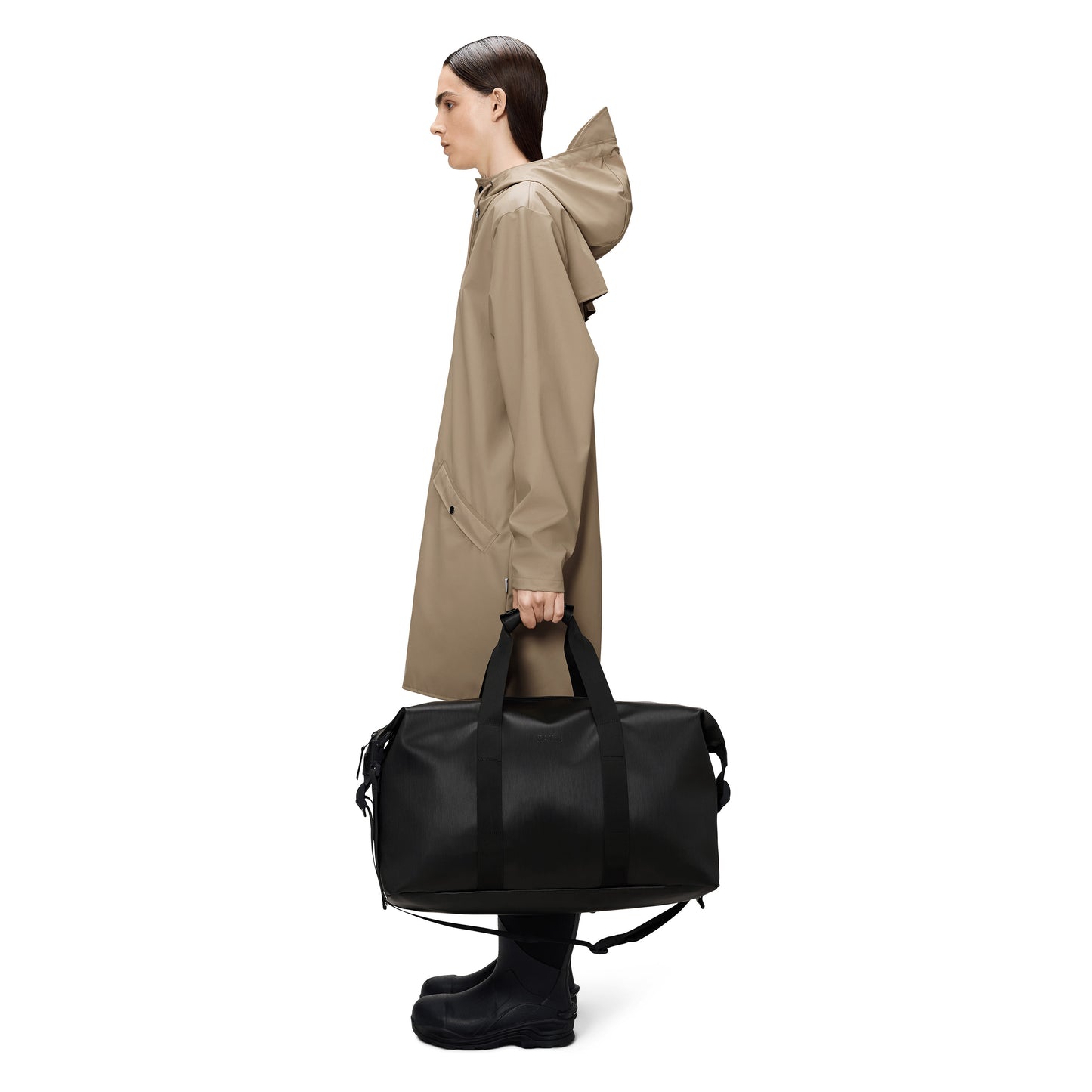 Rains Hilo Weekend Bag, Black Grain