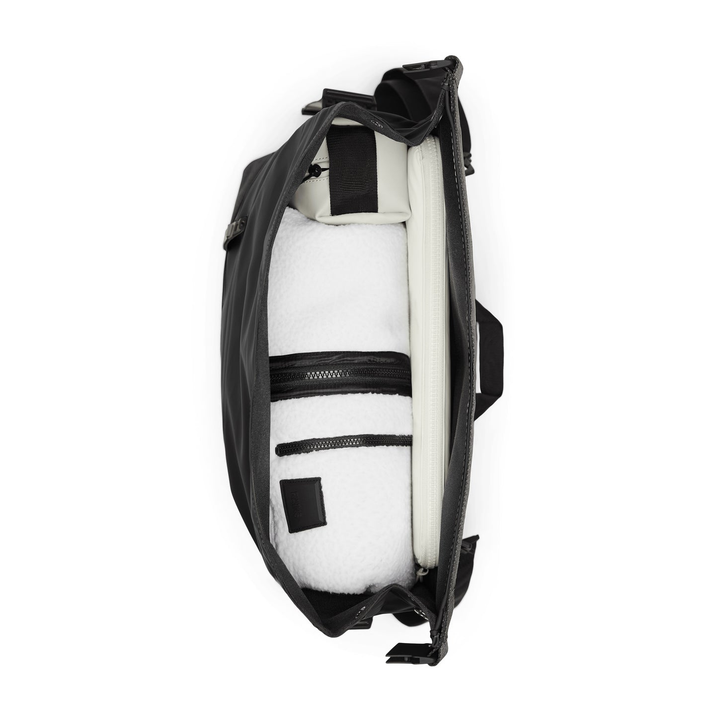 Rains Trail Rolltop Messenger Bag, Black