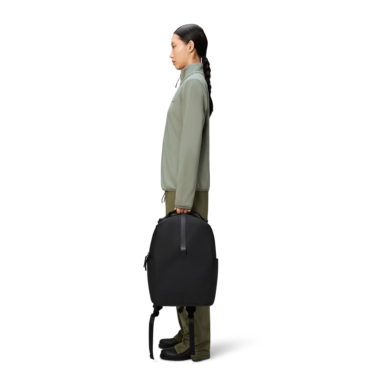 Rains Clip Front Backpack, Black