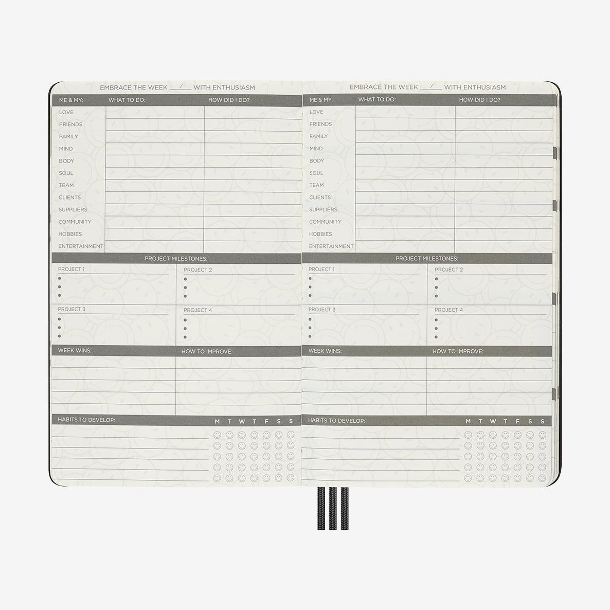 Moleskine Planner Undated Smiley, A5 (Hardcover)