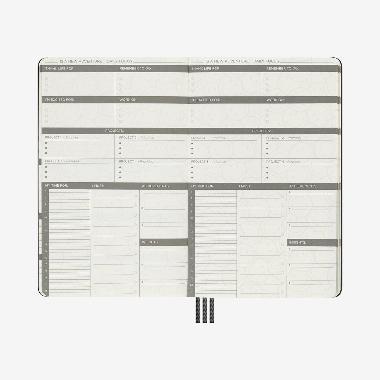Moleskine Planner Undated Smiley, A5 (Hardcover)