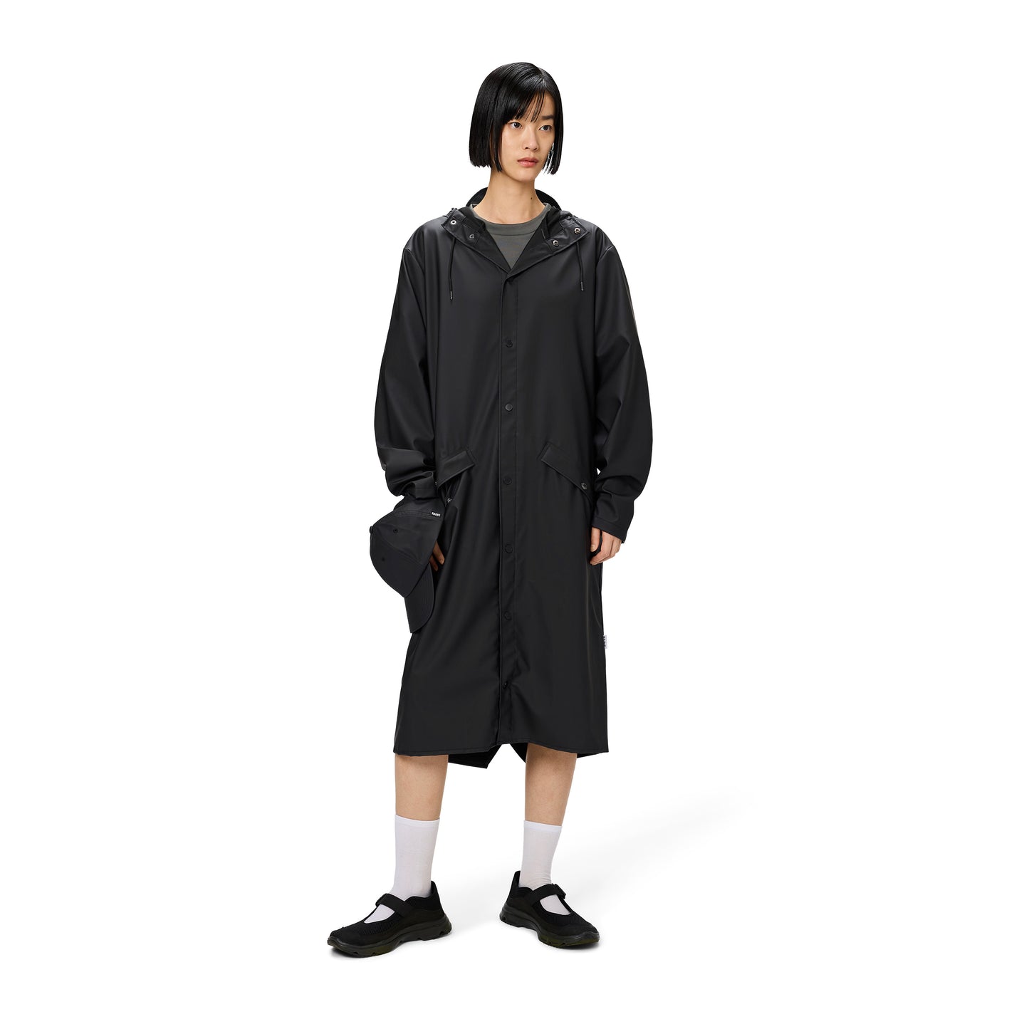 Rains Longer Jacket, Black