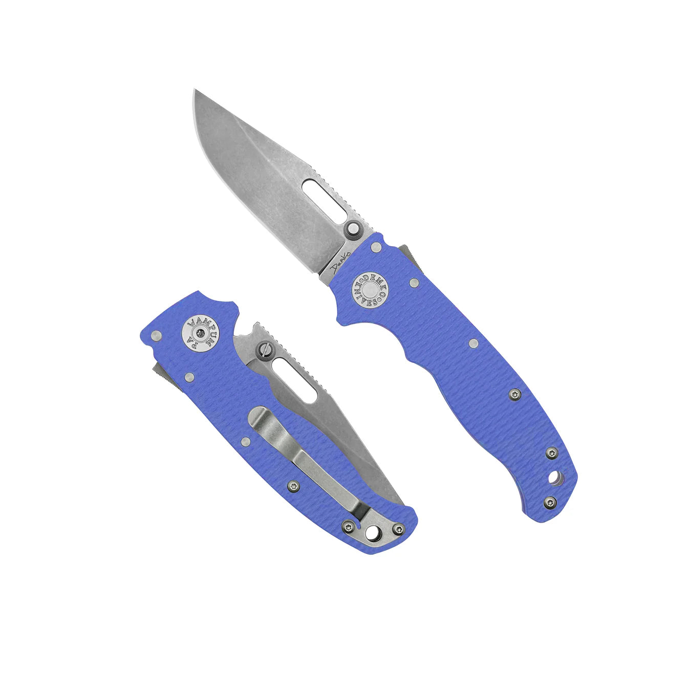 Demko Knives AD20.5 - 20CV - Blue #2 G10, Clip
