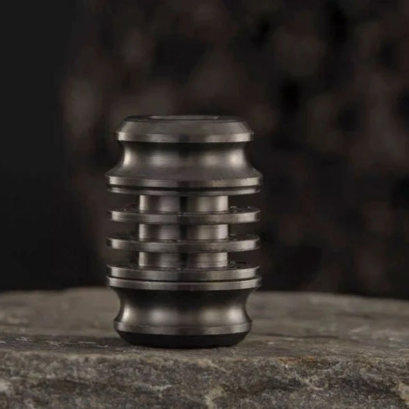 Viperade VAB7 Titanium EDC beads with glow bar, Titanium Black
