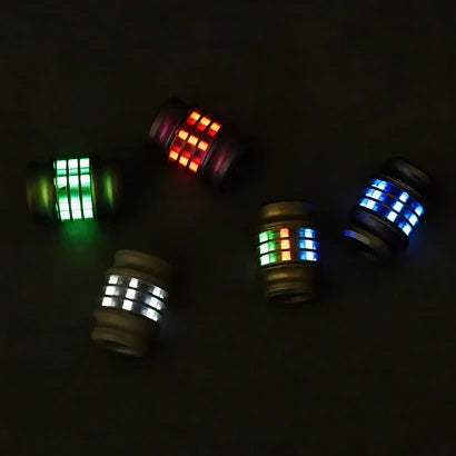 Viperade VAB7 Titanium EDC beads with glow bar, Titanium Black