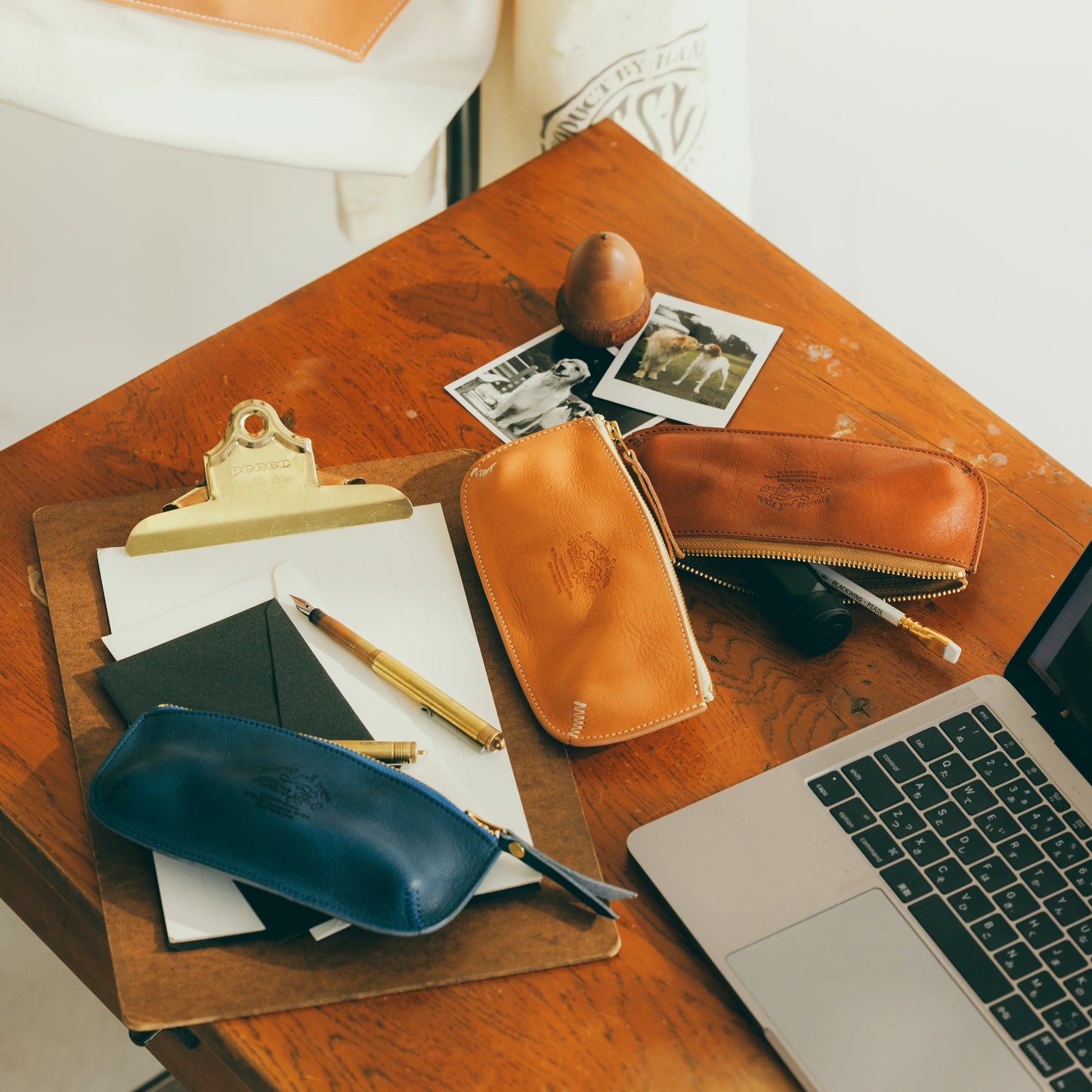 The Superior Labor SL1712 Leather Pen Case, Blue