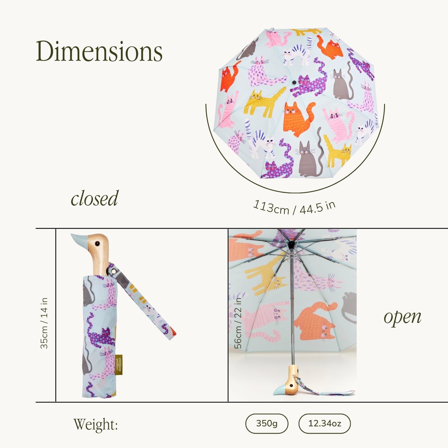 Original Duckhead Duck Umbrella, Ice Arty Cats