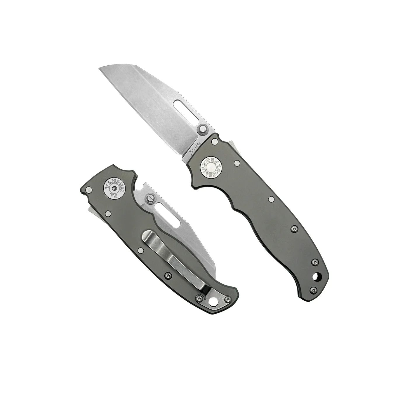 Demko Knives AD20.5 - 20CV - Smooth Titanium, Shark Foot
