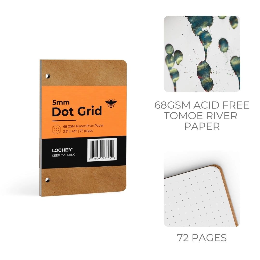 Lochby A7 Binder Refill (1-pack), Dot Grid