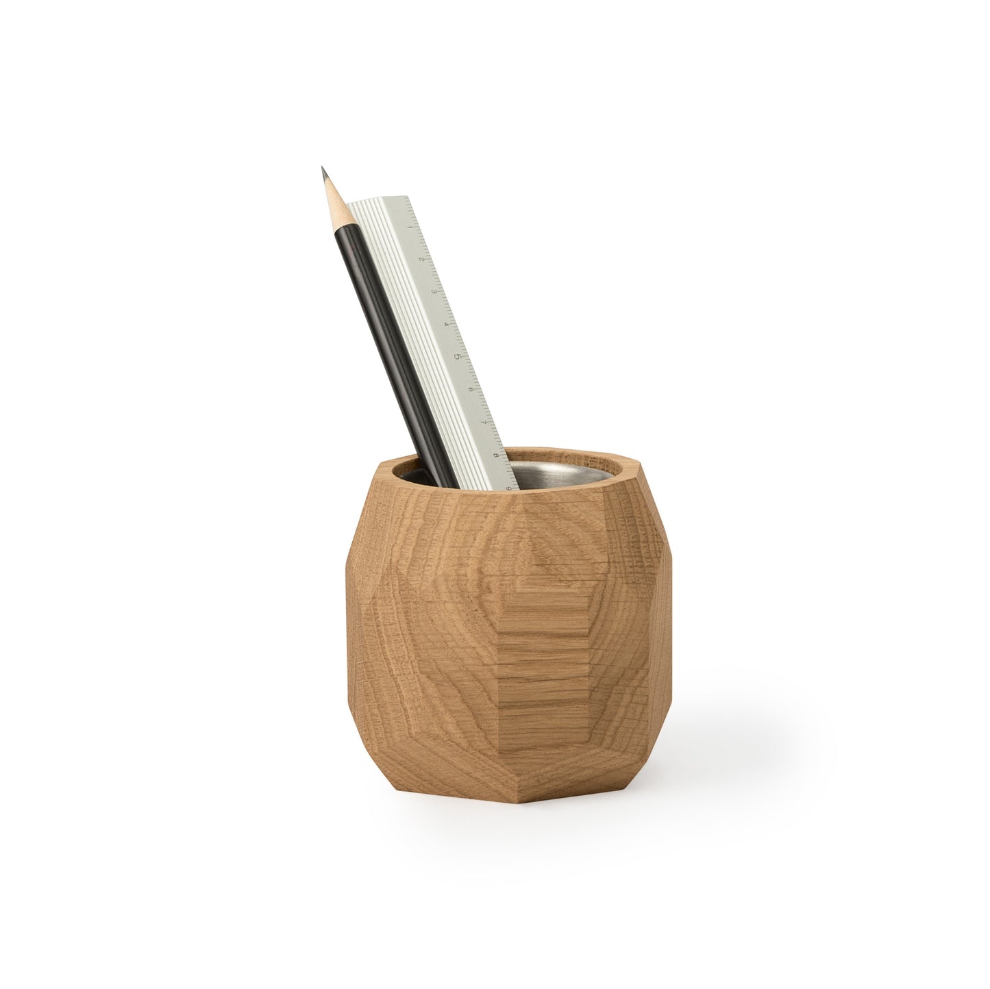 Oakywood Geometric Pen Pot, Oak