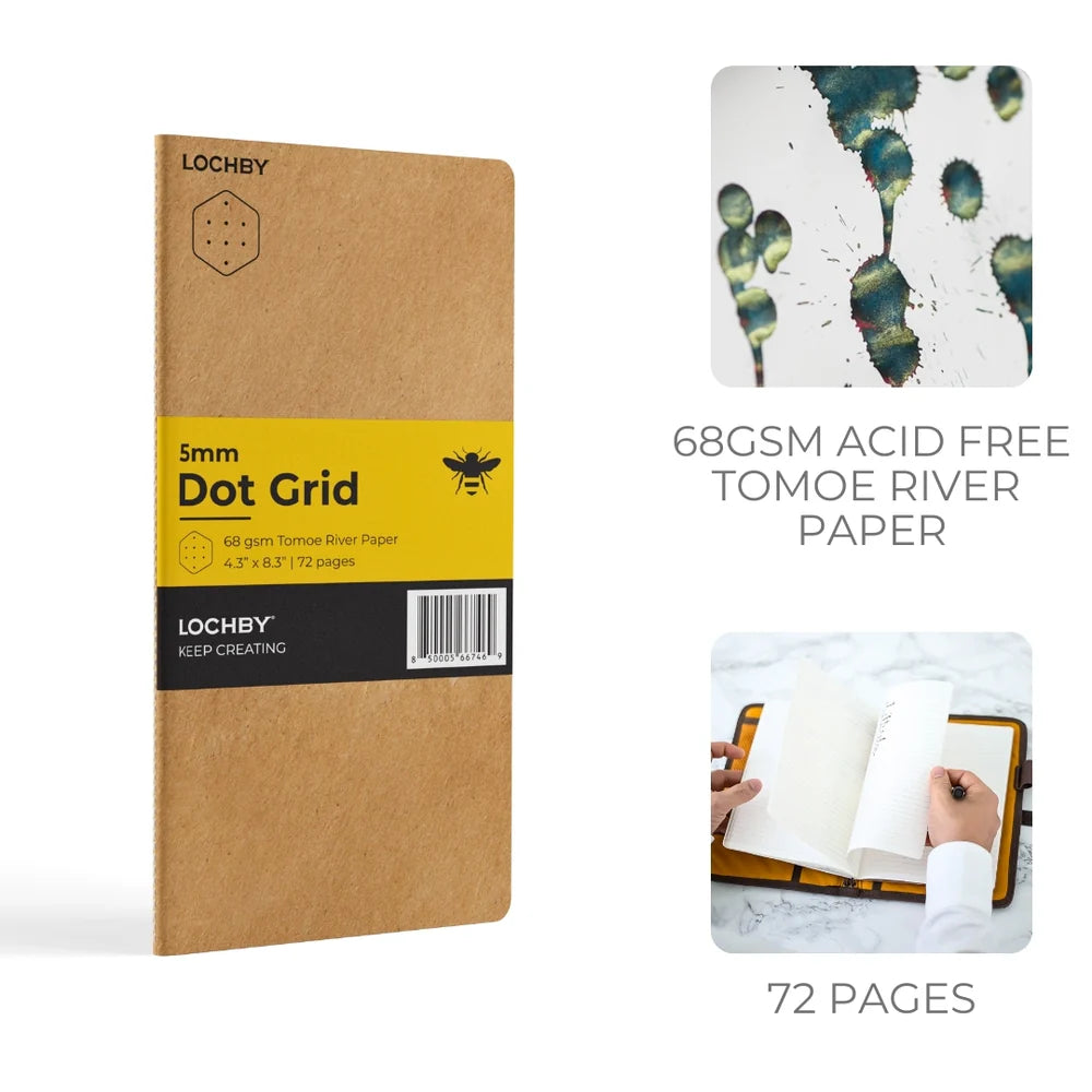 Lochby Voyager Journal Tomoe River Notebooks TN, Dot Grid