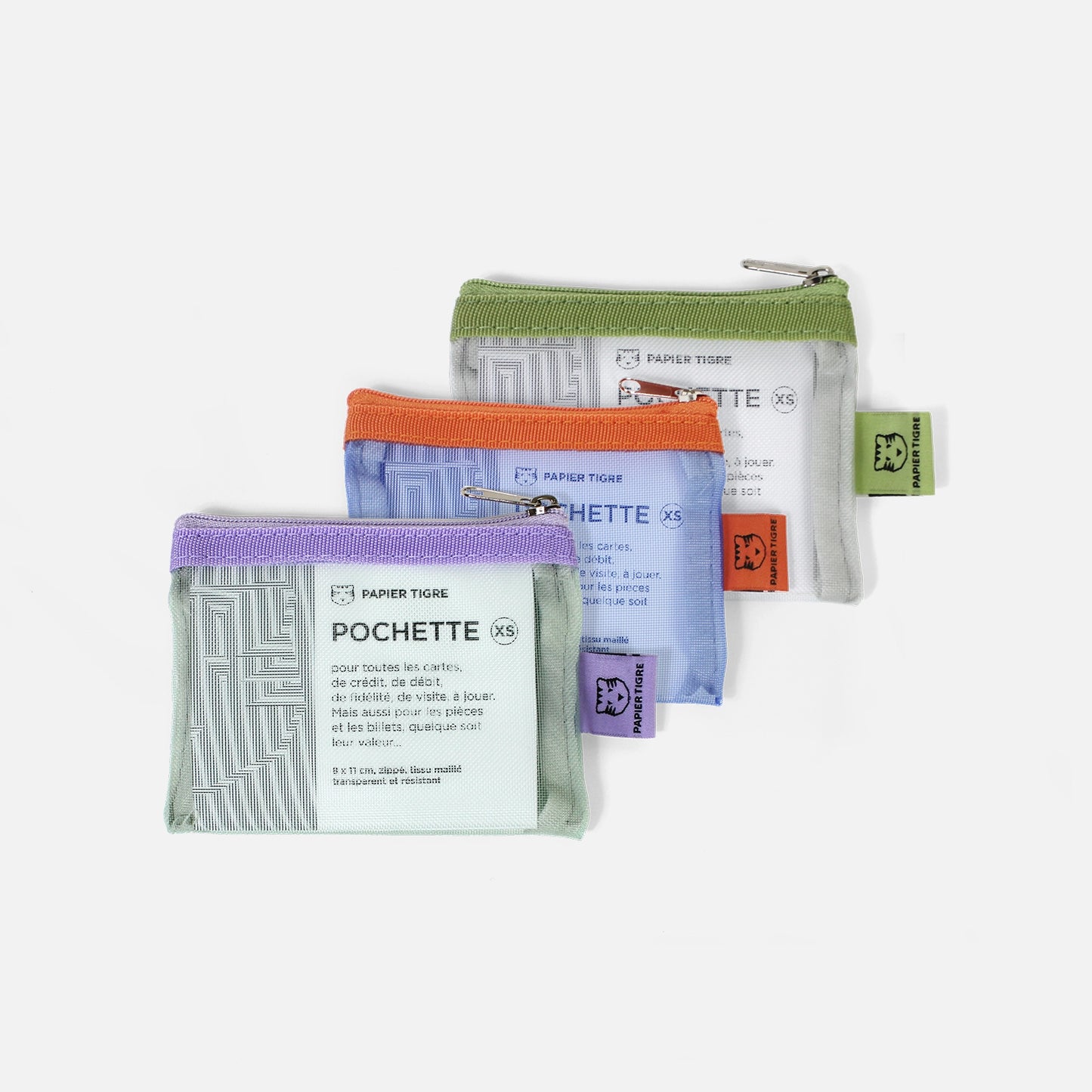 Papier Tigre Mesh Pocket XS, Peach Cobalt
