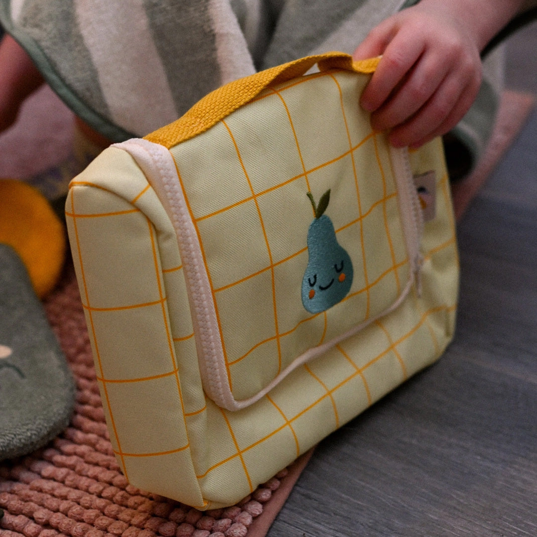 The Cotton Cloud Toiletry Bag, Mandy Mandarin