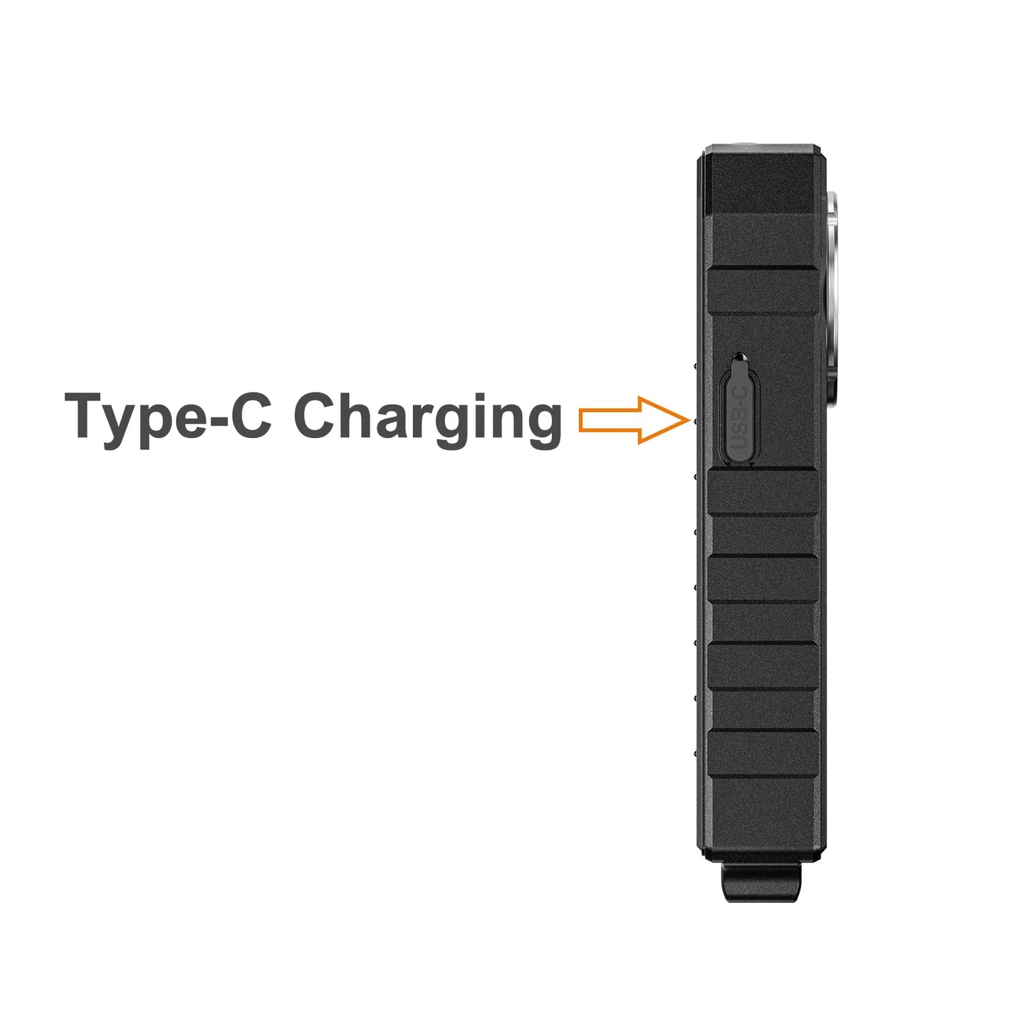 RovyVon Angel Eyes E300S (2nd Gen) USB-C Angle Flashlight 6500K, Black