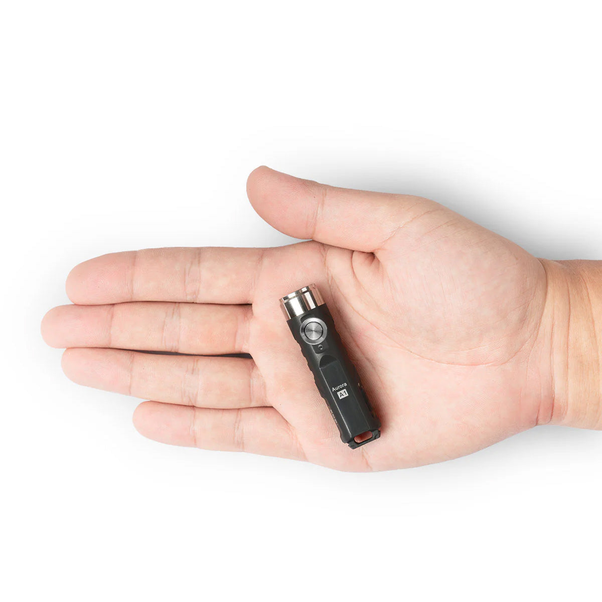 RovyVon Aurora A1 (4G) Metal-switch USB-C Keychain Flashlight 6500K, Black