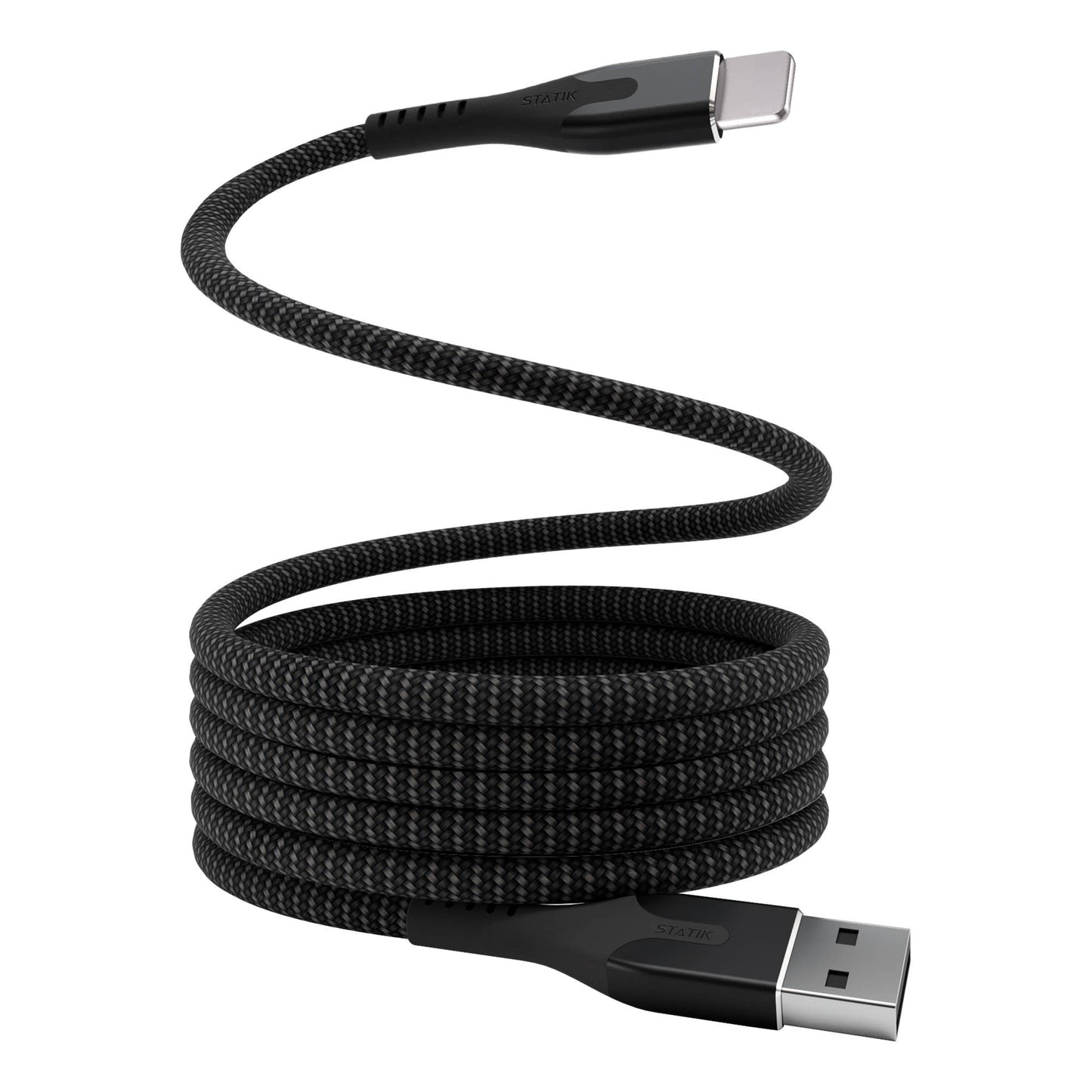 Statik® MagStack USB A to USB C Cable 1 m, Black