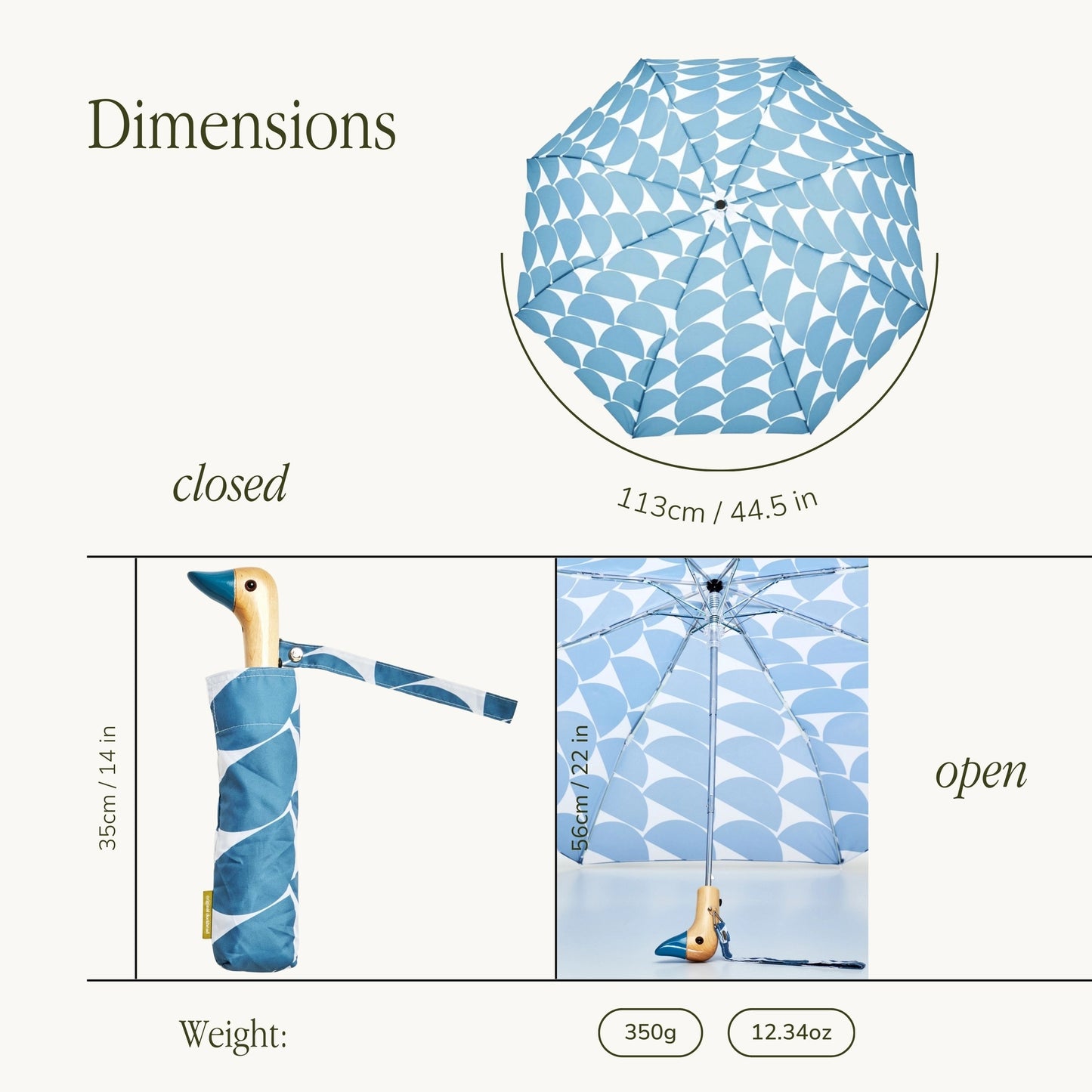 Original Duckhead Duck Umbrella, Denim Moon