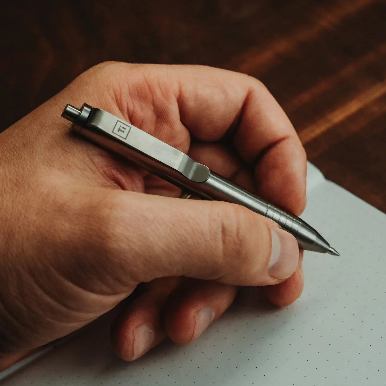 Big i Design Mini Click Pen, Titanium Black