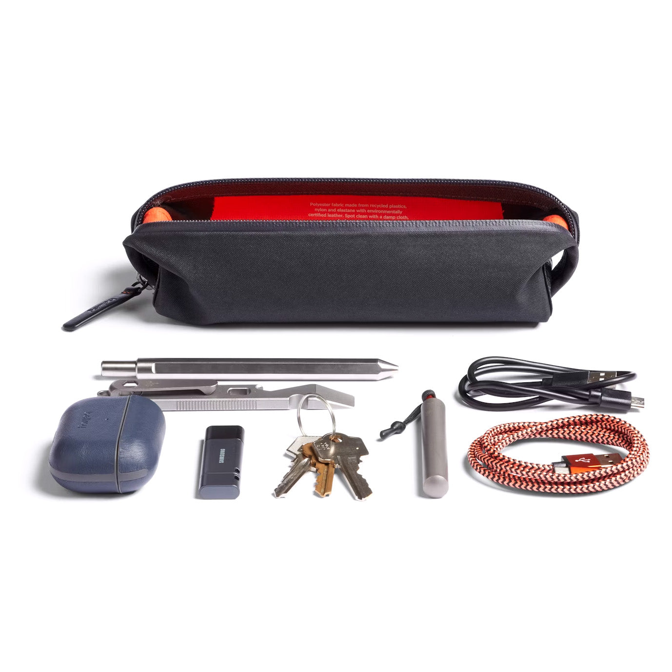 Bellroy Pencil Case Carryology Essentials Edition, Black Ash