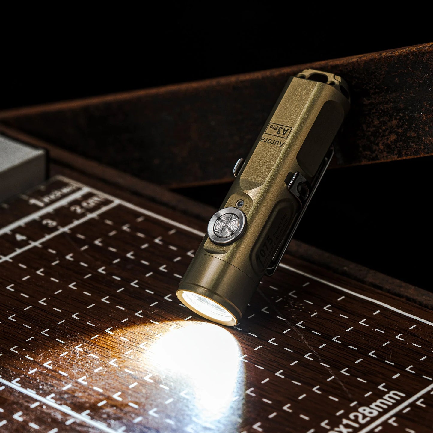 RovyVon Aurora A3 Pro Aluminum Keychain Flashlight 6500K, Desert Tan