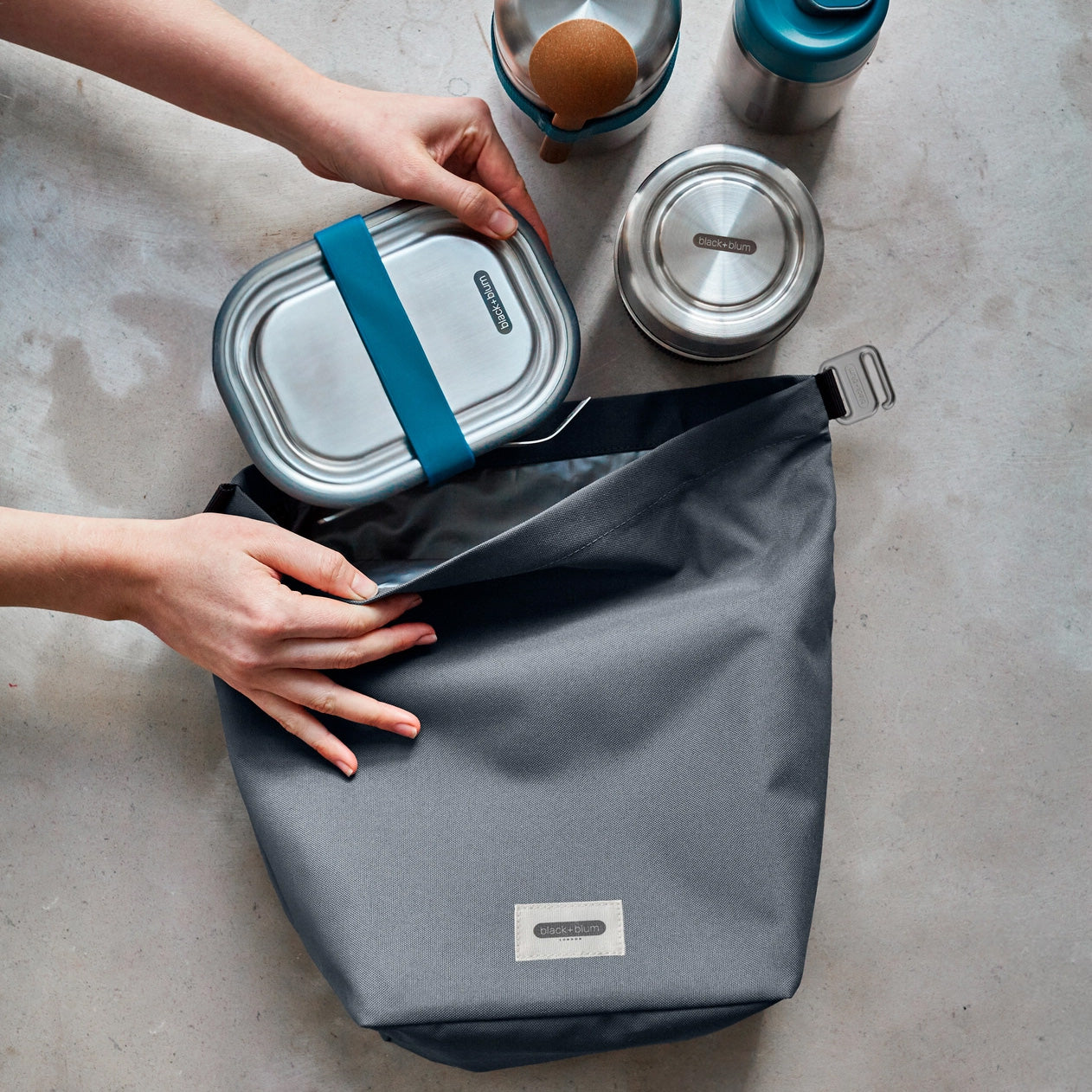 Black + Blum Insulated Lunch Bag 6.7L, Slate