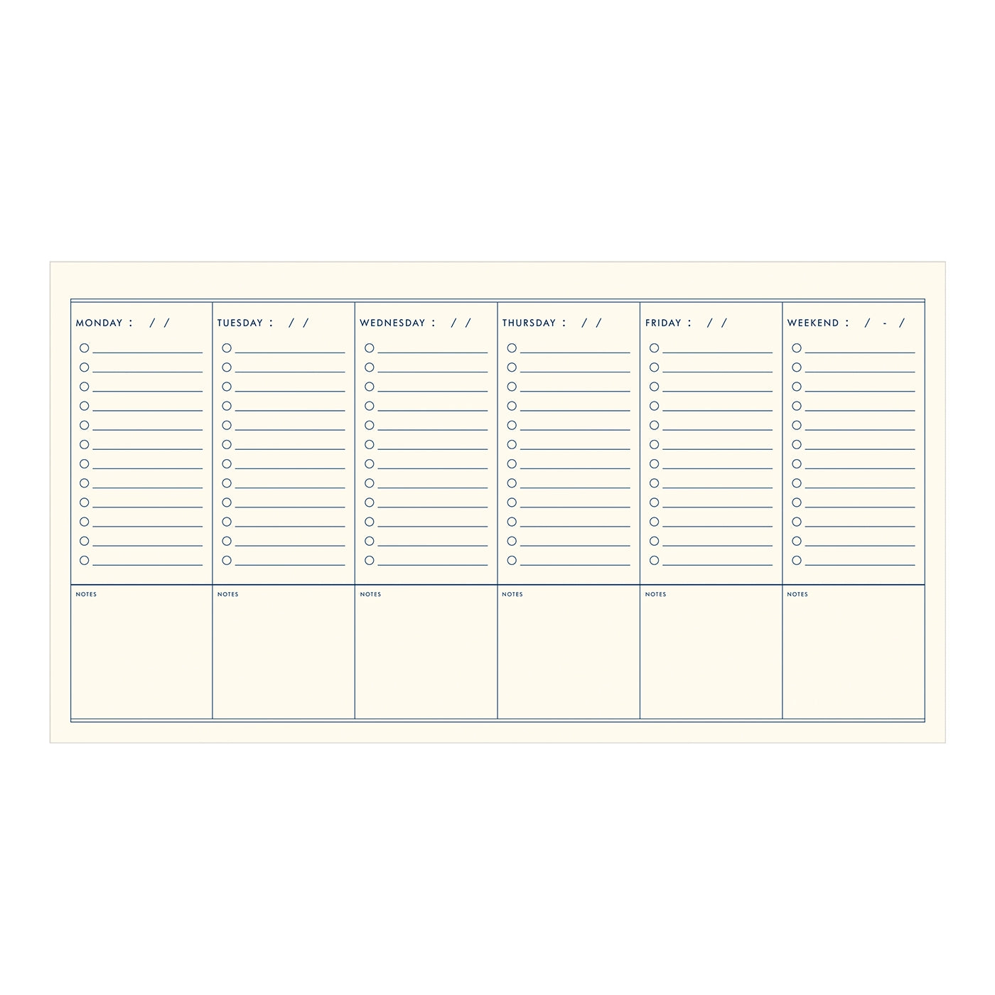 Ruff House Print Shop Grid Weekly Planner