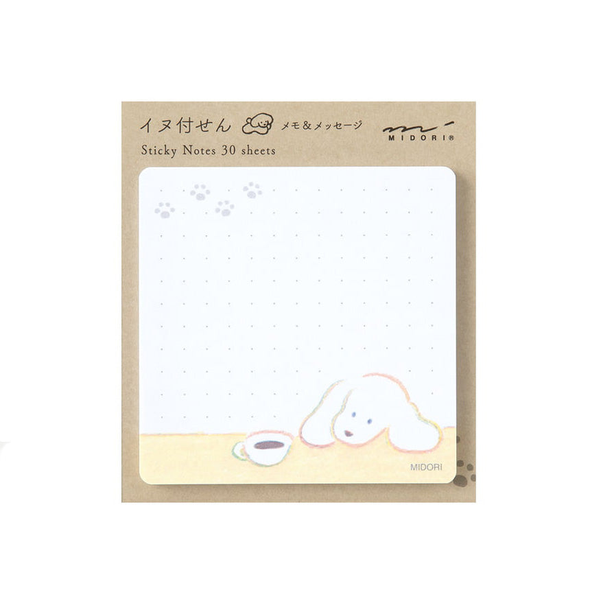 Midori Sticky Notes, Coffee and Dog