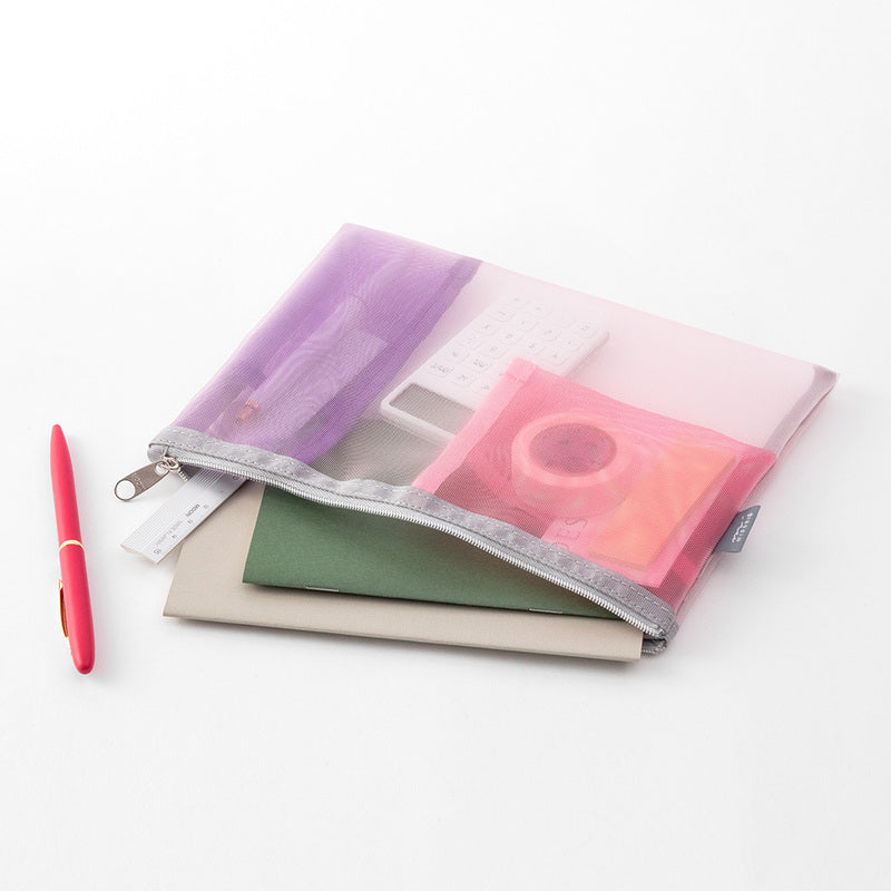 Midori Pen & Tool Pouch Mesh, Pink